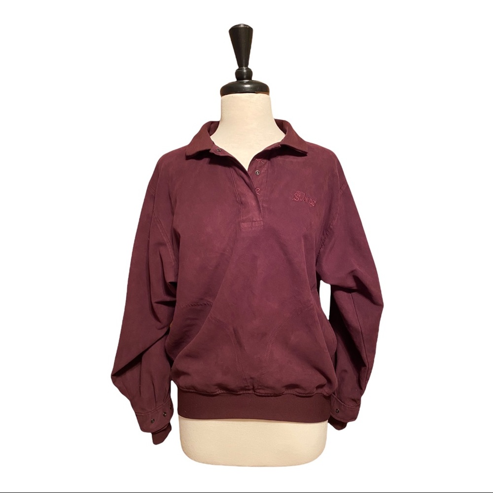 VTG Zero Restriction Women's Maroon Jacket Golf Outerwear Club Sz S St Ives Tour